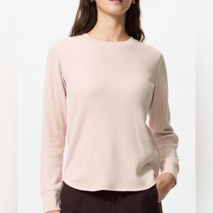 Uniqlo Pink Waffle Base-layer Long Sleeve Shirt Women’s Small